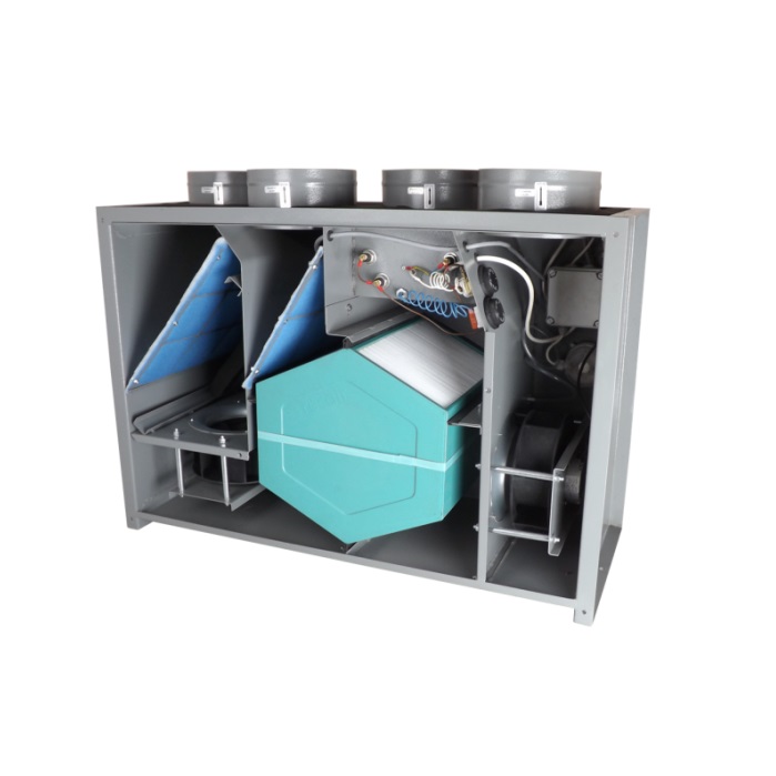 Rekuperator ZWC EC 1VS  - wentylatory EC, filtry EU4  (V: 600 m3/h , P: 0,16kW, 230V)