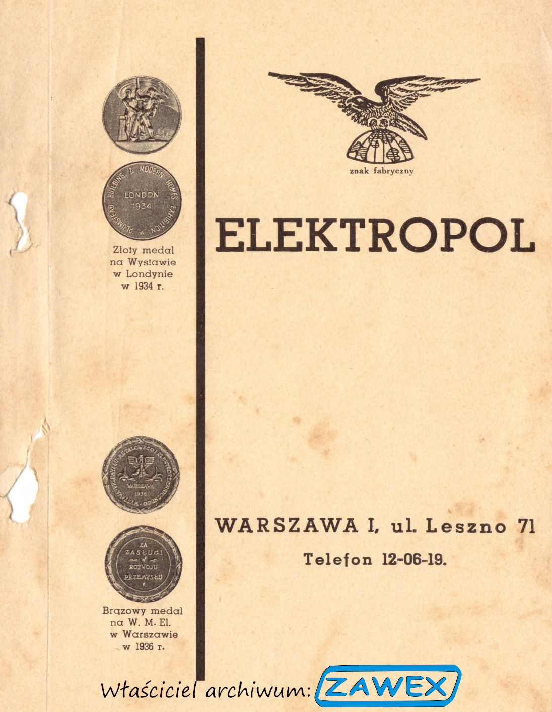 Elektropol katalog wentylatorów lata '30