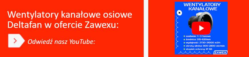 Wentylatory kanałowe osiowe Deltafan w ofercie Zawexu