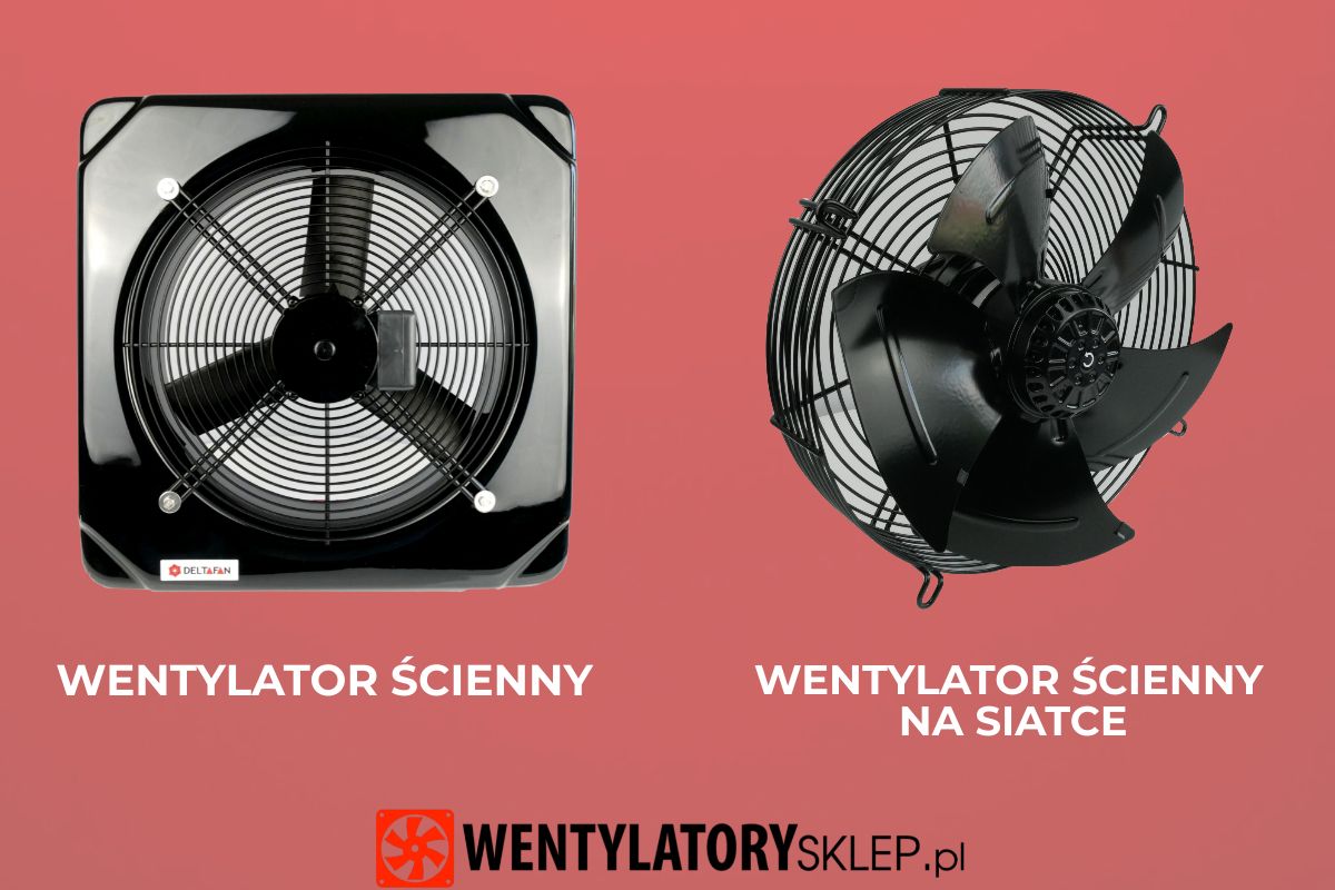Wentylator ścienny i wentylator ścienny na siatce