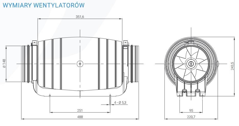 Wentylator Kanalowy Fkp Sl 150 Wentylatorysklep Pl Wentylatory Sklep Z Wentylatorami Wentylatorysklep Pl